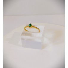 Γυναικείο Ασημένιο επίχρυσο δαχτυλίδι με ζιργκον (SR73)